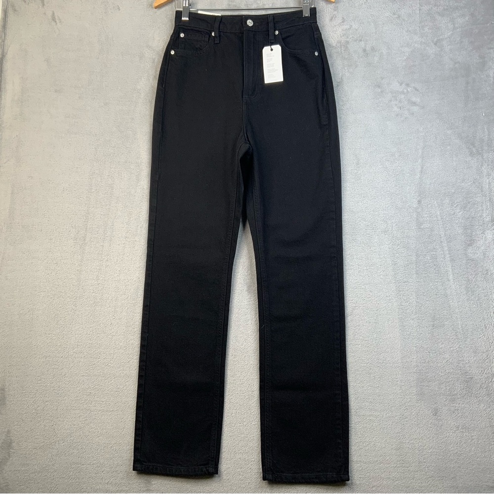 Forever21 High-Rise Slim-Fit Straight-Leg Black Jeans. Women’s Size 28. (NWT)